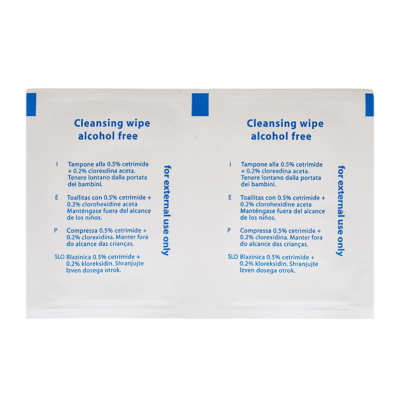 Individually Wrapped Chlorhexidine Cleaning Wipes Alcohol Free Antiseptice wipes