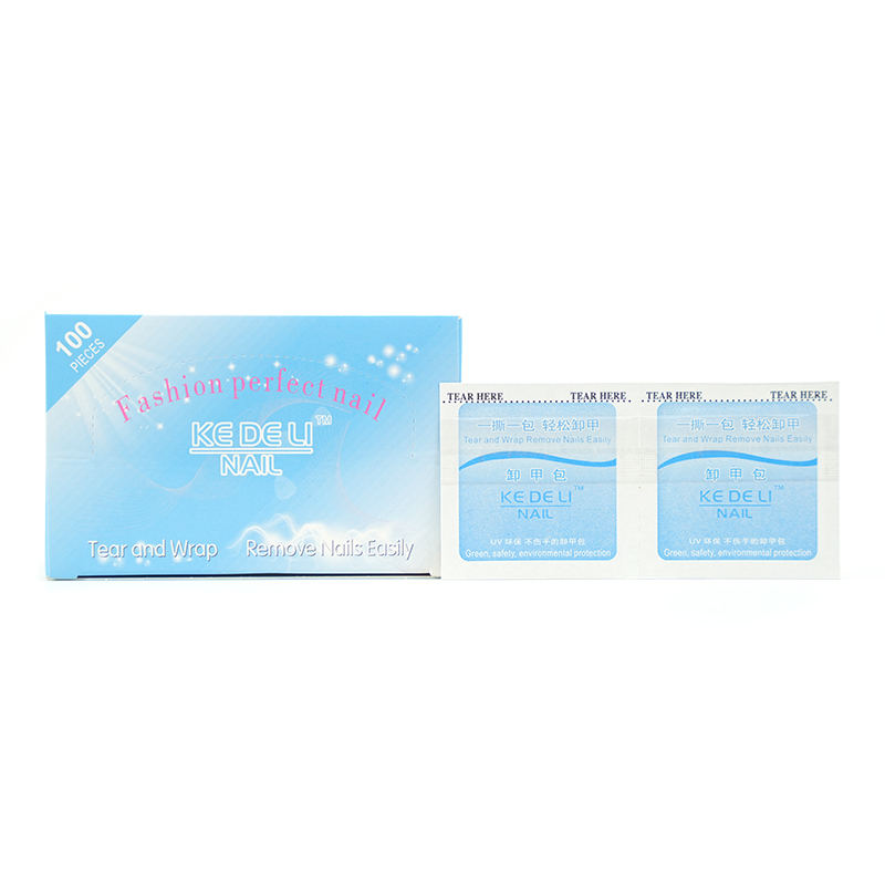 Individually Wrapped Healthy & moisturized Nail Polish Remover Wipes with Acetone