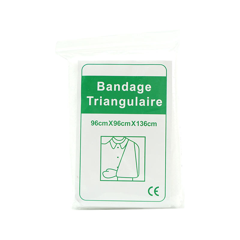 First Aid Triangle Bandage with Safety Pins 